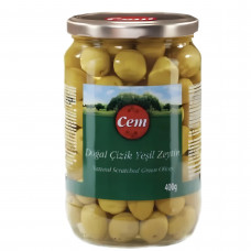 Cem оливки зеленые с надрезом Dogal Cizik Yesil Zeytin 400 г,