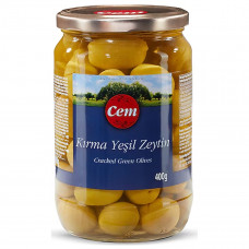 Cem Kirma Yesil Zeytin зеленые оливки 400 г